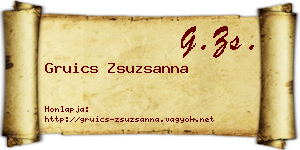 Gruics Zsuzsanna névjegykártya